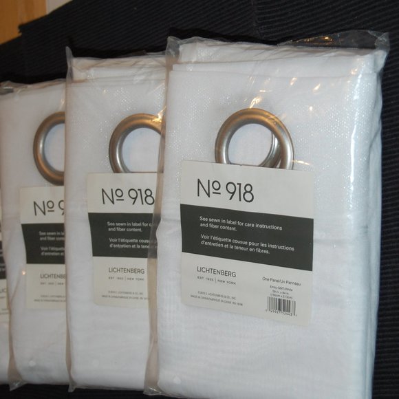 5  White Curtain Panels With Silver -Lichtenberg No. 908  59" x 84"  New in Pkg. - Picture 6 of 10